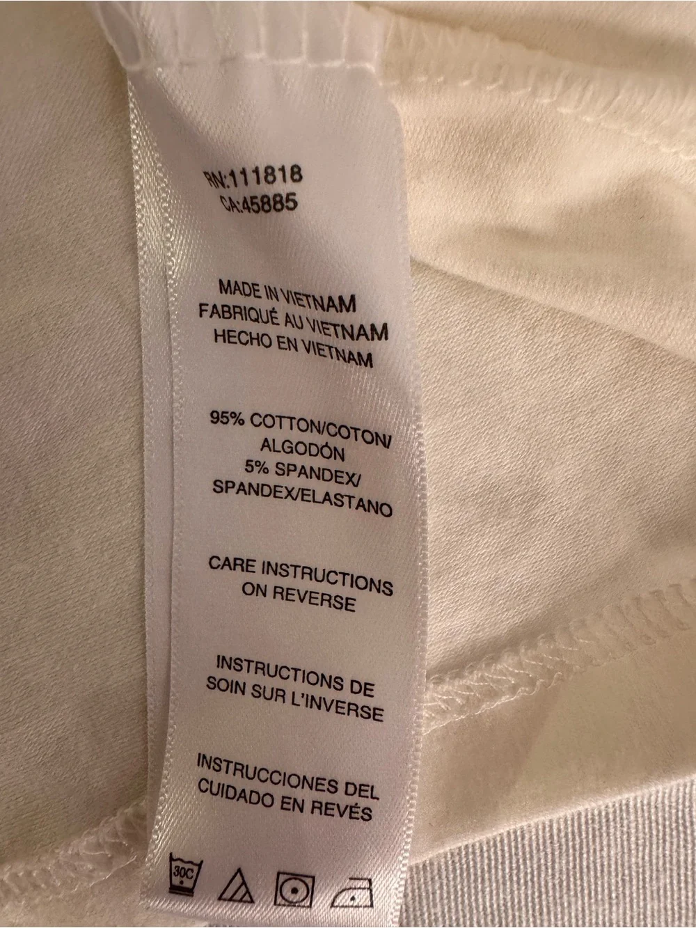 Michael Kors White Short Sleeve Tee with Gold MK Emblem